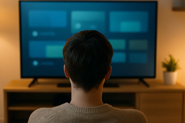 Streaming interface on a television